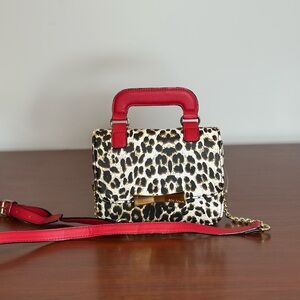 Betsey Johnson Mini Bag Brown and Red Eye-Catching Design